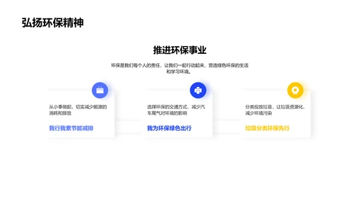 环保行动课堂PPT模板