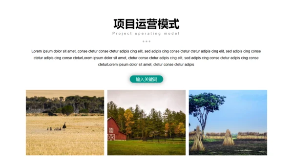 美丽乡村旅游项目乡村旅游通用PPT模板