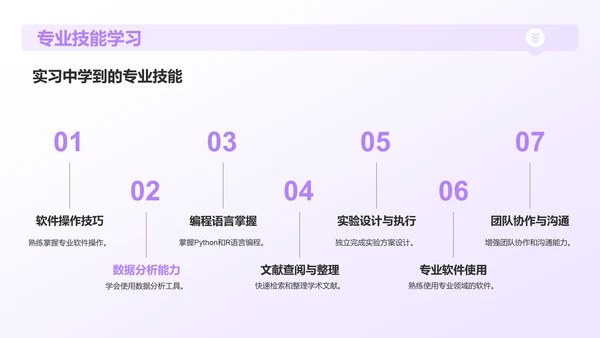 紫色插画风实习汇报PPT模板