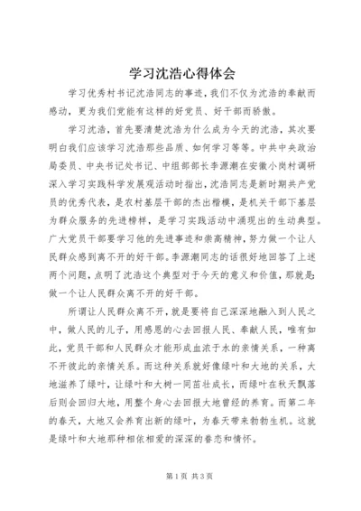 学习沈浩心得体会 (4).docx