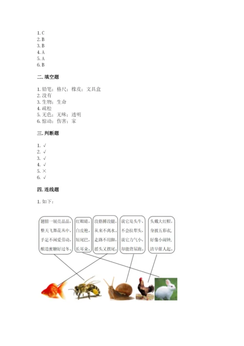 教科版一年级下册科学期末测试卷（完整版）.docx