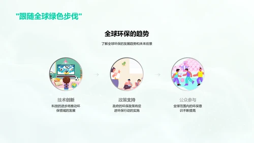 环保课程讲座PPT模板