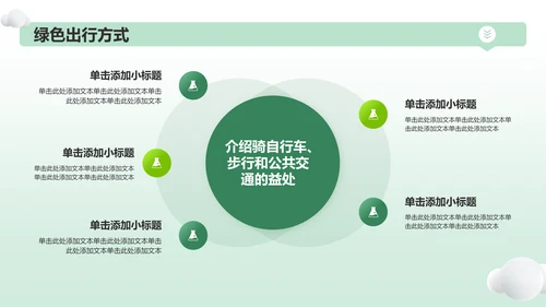 绿色3D风公益服务宣传PPT模板