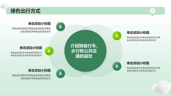 绿色3D风公益服务宣传PPT模板