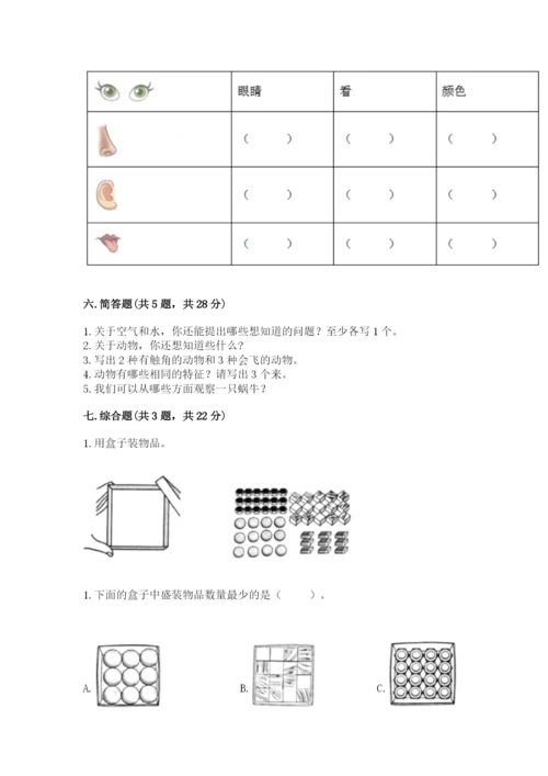 教科版小学科学一年级下册期末测试卷【培优】.docx