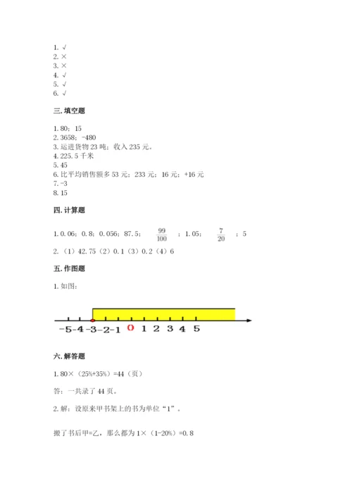 柘城县六年级下册数学期末测试卷及一套参考答案.docx