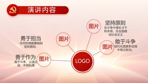 党支部党员大会工作总结汇报动态PPT