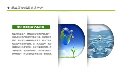 绿色清新节约用水资源动态PPT模板