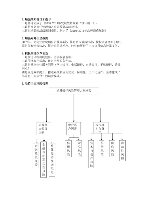 浦发银行发展战略
