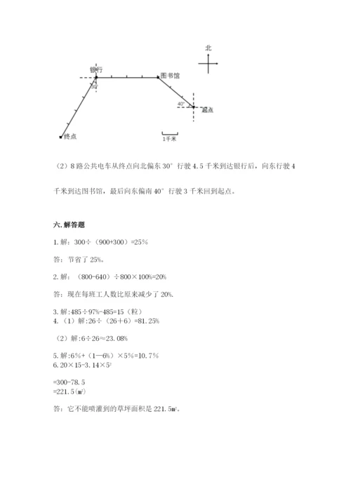 小学六年级上册数学期末测试卷加答案下载.docx