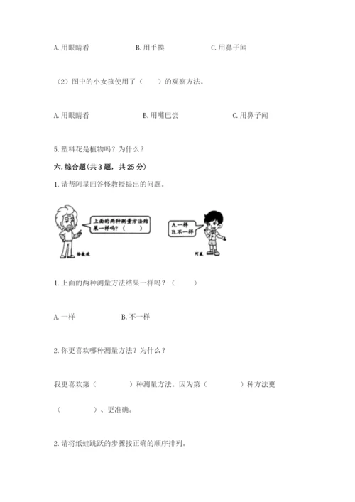 教科版一年级上册科学期末测试卷（考点梳理）.docx