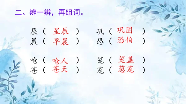 部编版语文二年级上册第七单元复习课件
