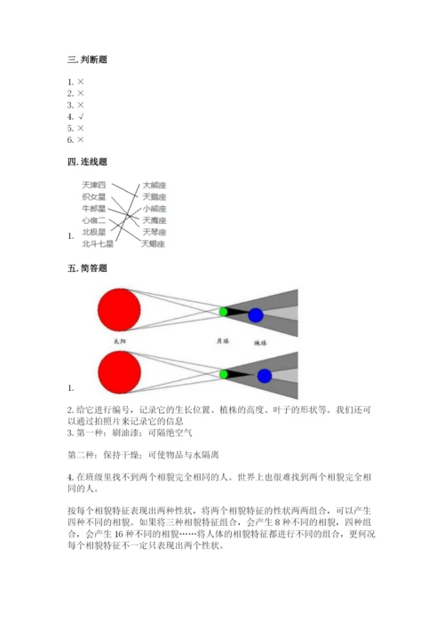 教科版科学六年级下册期末测试卷带解析答案.docx