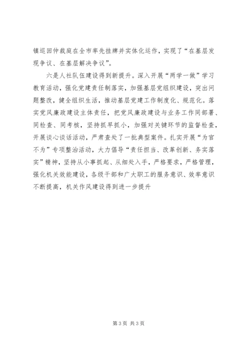 人社局工作总结范文精编.docx