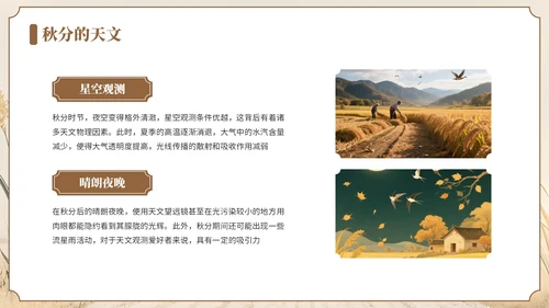 褐色中国风风格秋分节气介绍PPT模板