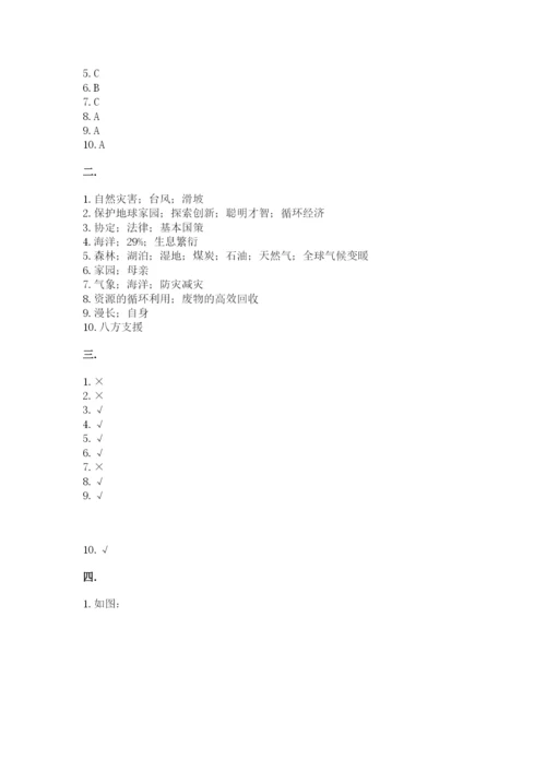 六年级下册道德与法治第二单元《爱护地球 共同责任》测试卷完美版.docx