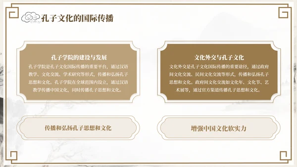 褐色中国风孔子诞辰文化宣传PPT模板