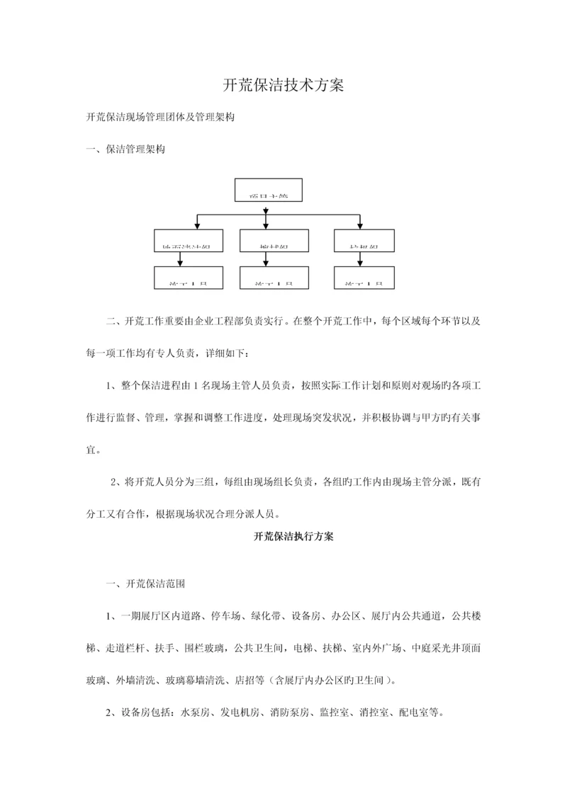 开荒保洁执行方案.docx