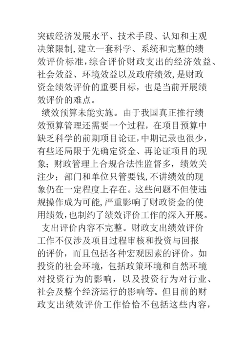 浅谈政府财政支出绩效评价.docx