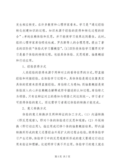 体验式学习理论的发展历程.docx