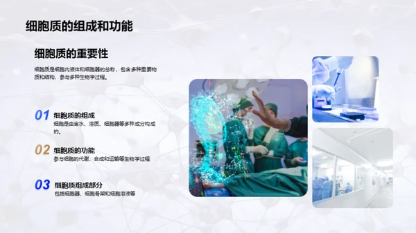 商务风生物医疗教学课件PPT模板