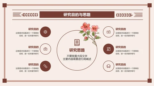 棕色文艺简约中国风中医开题报告PPT演示模板