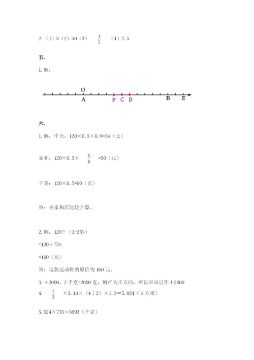 小学六年级数学摸底考试题【最新】.docx