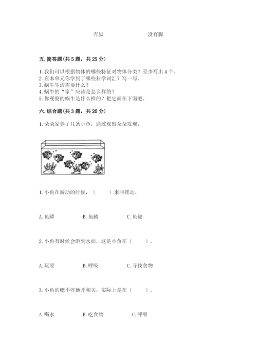 教科版一年级下册科学期末测试卷含完整答案【网校专用】.docx