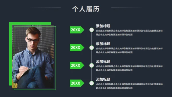 绿色岗位竞聘述职报告通用PPT模板