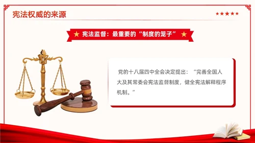 红色简约风国家宪法日法律知识培训学习活动PPT