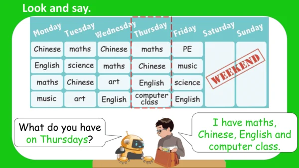 Unit 2 My week Part A Let's learn课件 （共45张PPT）