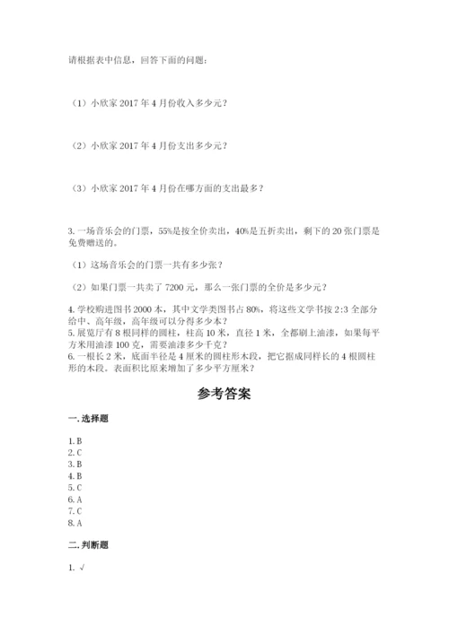六年级下册数学期末测试卷及完整答案（夺冠系列）.docx