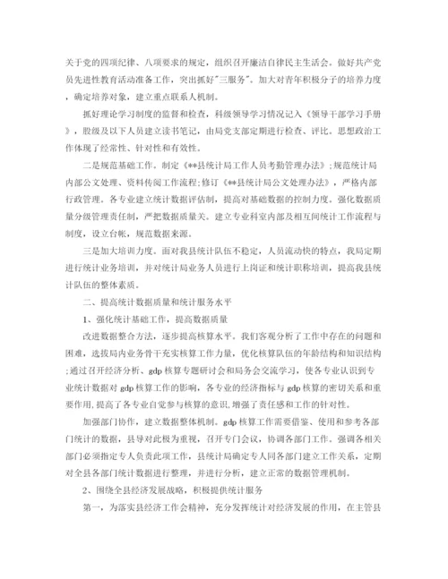 精编之乡镇统计个人工作自我总结范文.docx