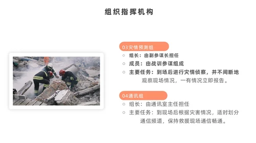 橙色简约商务建筑物业坍塌救援主题培训课件