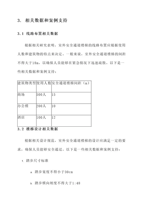 室外安全通道楼梯标准方案