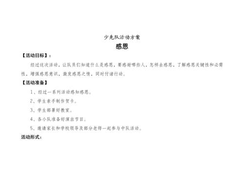 少先队活动专业方案.docx