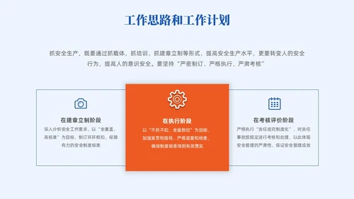 插画风蓝色简约员工安全生产培训PPT模板宣传PPT安全生产月