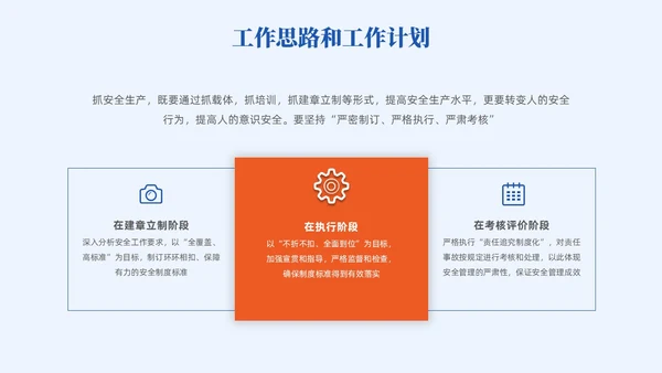 插画风蓝色简约员工安全生产培训PPT模板宣传PPT安全生产月
