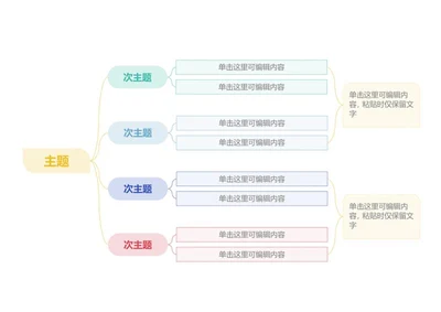 思维导图-彩色简约几何横板word模板1