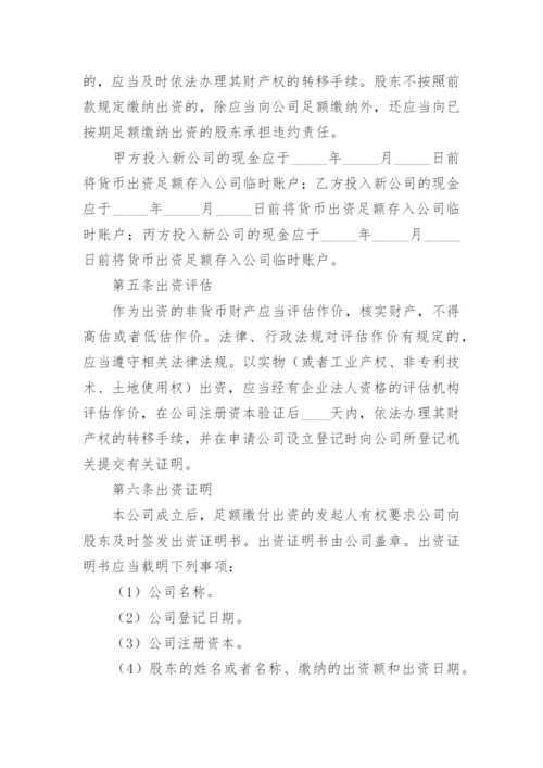 有限公司股东出资协议书.docx