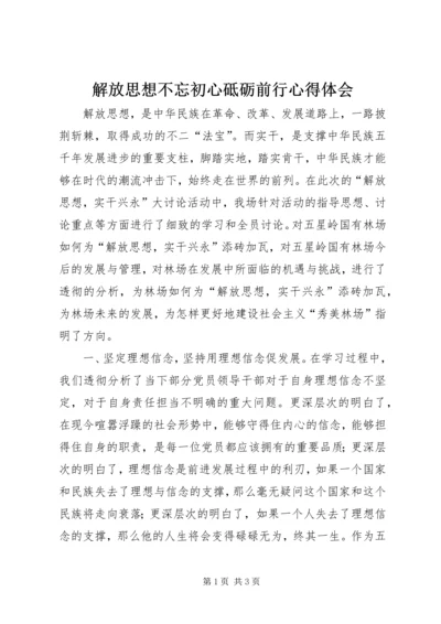 解放思想不忘初心砥砺前行心得体会.docx