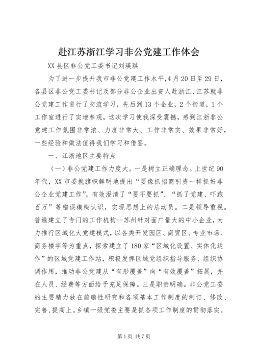 赴江苏浙江学习非公党建工作体会.docx