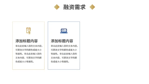 商务风商业计划书蓝金色通用PPT模板