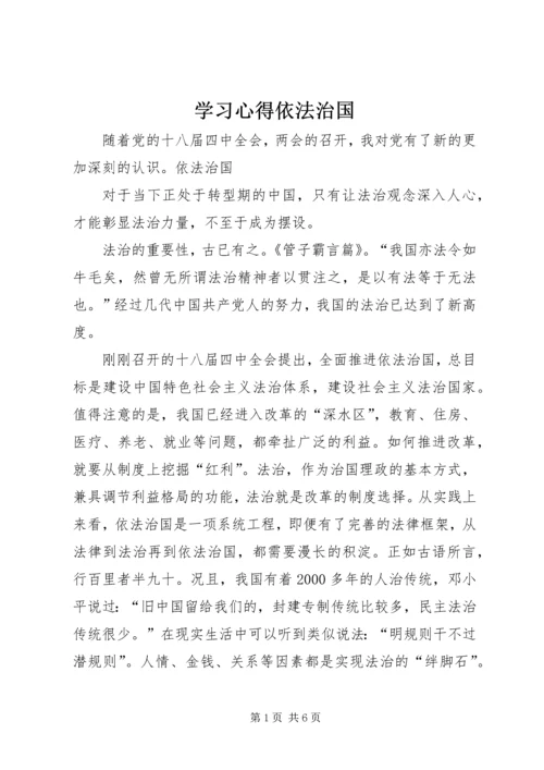 学习心得依法治国.docx