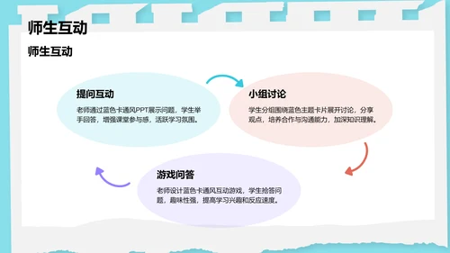 蓝色卡通风教育培训PPT模板