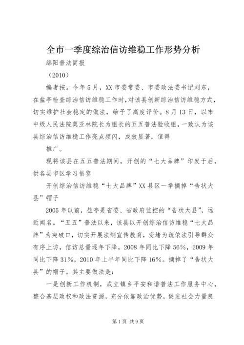 全市一季度综治信访维稳工作形势分析 (2).docx