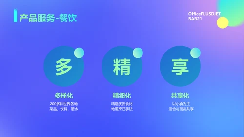 蓝色渐变风餐厅酒吧商业计划书PPT套装
