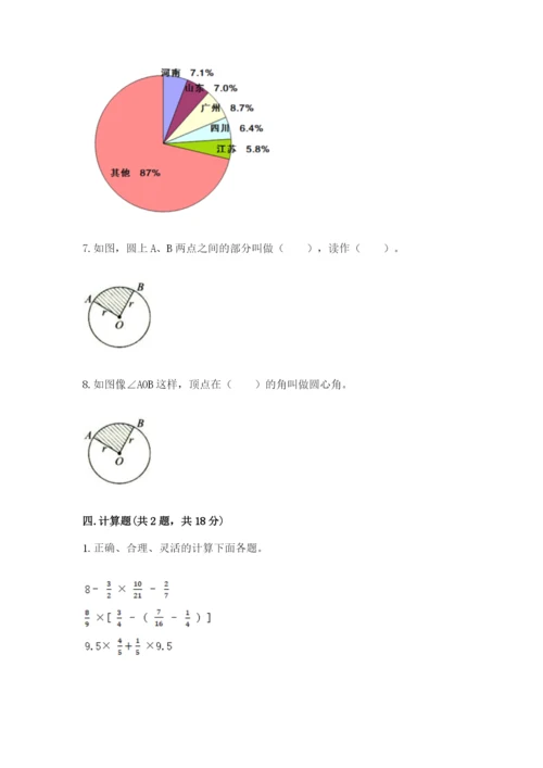 小学六年级上册数学期末测试卷及完整答案1套.docx