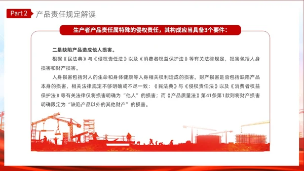 红色光效产品质量法PPT法律