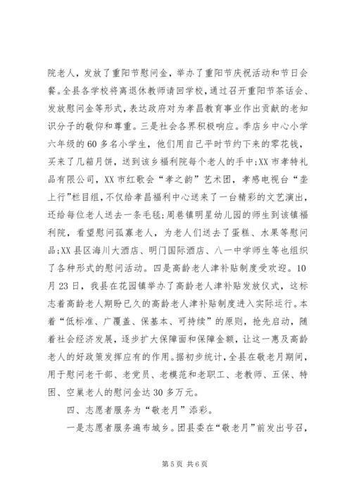 乡镇敬老月活动总结范文.docx